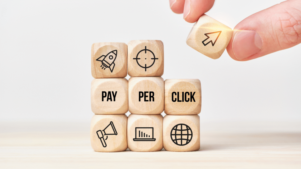PPC image showing ads, web, analytics