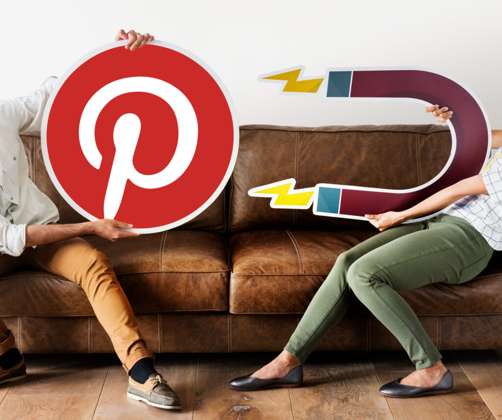 An image with Pinterest Logo